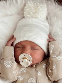 Baby's First Hat®, Warm White Pom