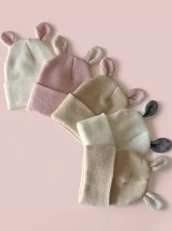 Baby's First Hat®, Warm White/Grey Bunny