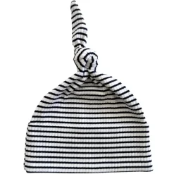 Black Stripe / Organic Ribbed Beanie