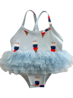 Blue Ice Cream / Ariel Tutu Swimsuit / UPF 50+