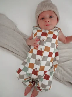 Cannoli Checkerboard / Organic Bay Jumpsuit