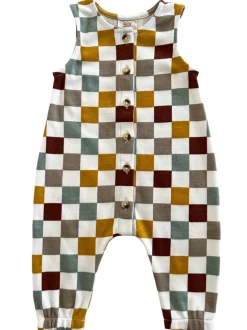 Cannoli Checkerboard / Organic Bay Jumpsuit