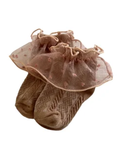 Fancy Sneaker Socks, Beige