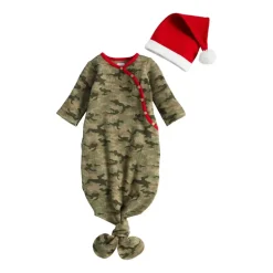 Gown & Santa Hat Set, Camo
