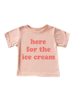 Kid's Graphic Short Sleeve Tee, Here for the Ice Cream!