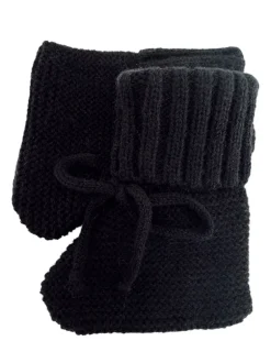 Knit Booties, Black