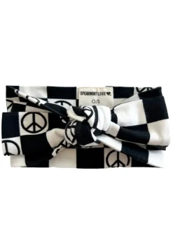 Knot Bow, Black Peace Checkerboard