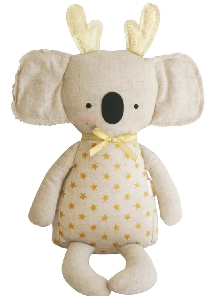 Koala with Antlers Doll, Gold Star