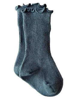 Lettuce Edge Socks, Blue