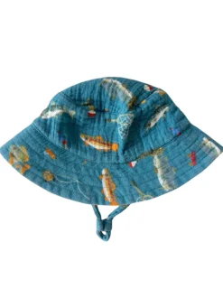 Muslin Bucket Hat, Gone Fishing