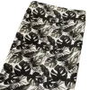 Muslin Changing Pad Cover, Black Monstera Leaf