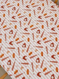Muslin Crib Sheet, Baseball Game