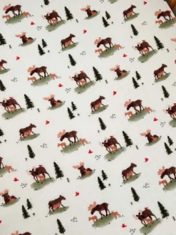 Muslin Mini Crib Sheet, Moose