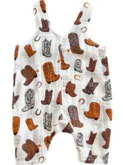 Muslin Overall, Cowboy Boots