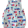 Muslin Retro Sunsuit, 4th of July Blue