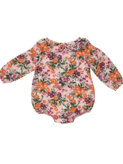 Muslin Ruffle Collar Bubble Bodysuit, Autumn Days Floral