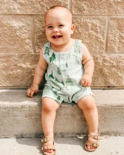 Muslin Shortie Romper, Mountain Cabin