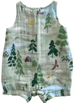 Muslin Shortie Romper, Mountain Cabin