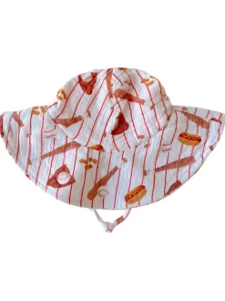 Muslin Wide Brim Sunhat, Baseball Game