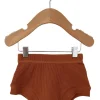 Organic Cotton Waffle Shorts, Caramel