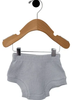 Organic Cotton Waffle Shorts, Silver