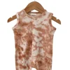 Organic Waffle Easy Romper, Spice Tie Dye