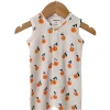 Organic Waffle Easy Romper, Oranges