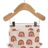 Organic Waffle Ruffle Bloomer, Rust Rainbow