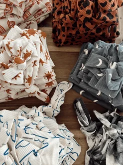 Organic Waffle Ruffle Bloomer, Rust Rainbow
