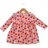 Organic Waffle Simple Dress, Candy Skulls Pink