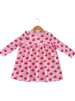 Organic Waffle Simple Dress, Miss Candy Corn