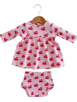 Organic Waffle Simple Dress & Bloomer, Miss Candy Corn