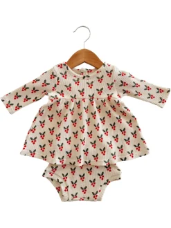 Organic Waffle Simple Dress & Bloomer, Holly