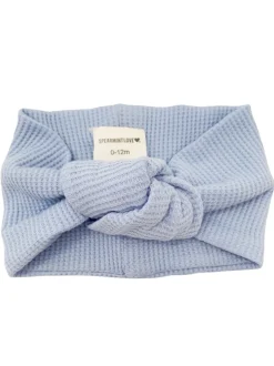 Organic Waffle Turban Headband, Baby Blue