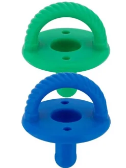 Pacifier 2-Pack, Hero Blue/Clover Cables