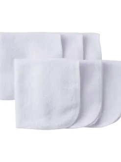 6-Pack Baby Washcloths, White