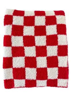 Phufy® Bliss Checkerboard Blanket, Red