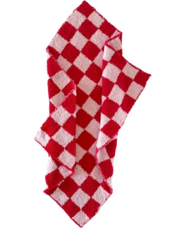 Phufy® Bliss Checkerboard Mini Blanket, Red/Strawberry