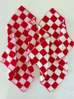 Phufy® Bliss Checkerboard Mini Blanket, Red/Strawberry