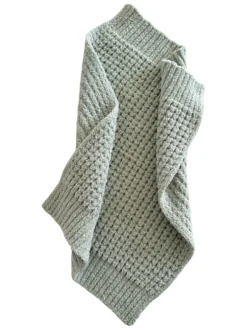 Phufy® Bliss Waffle Mini Blanket, Mist Green