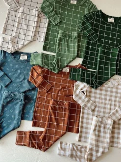 2-Piece Set, Natural/Black Windowpane