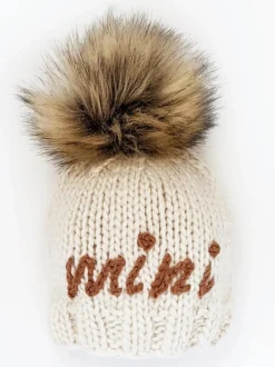 "Mini" Knit Beanie, Pecan