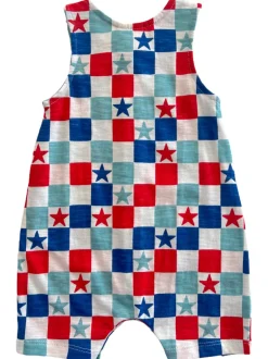 Red, White & Blue Checkerboard / Organic Bay Shortie