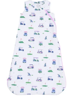 Sleep Bag, Vintage Golf Carts Pink