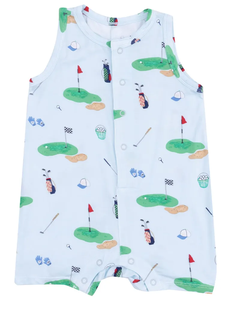 Sleeveless Shortie, Golf Things Blue