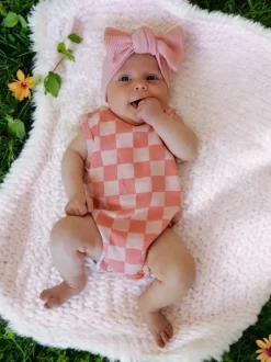 Strawberry/Rosy Checkerboard / Organic Dune Bubble