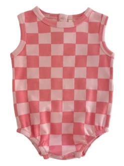 Strawberry/Rosy Checkerboard / Organic Dune Bubble