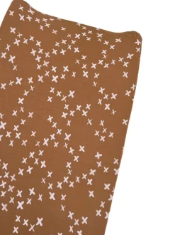 Stretch Changing Pad Cover, Nutmeg Kisses