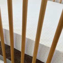 Stretch Crib Sheet, Pink Polka Dot
