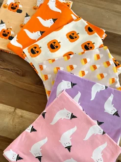 Stretch Swaddle Blanket, Orange Ghost